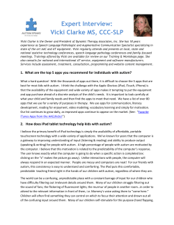 Expert Interview: Vicki Clarke MS, CCC-SLP