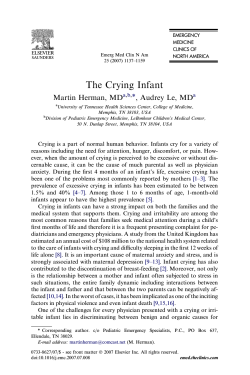 The Crying Infant Martin Herman, MD , *