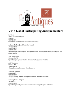 2014 List of Participating Antique Dealers
