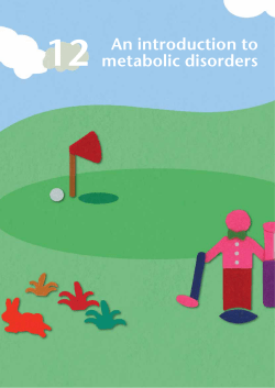 12 An introduction to metabolic disorders