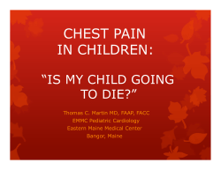 CHEST PAIN IN CHILDREN: “IS MY CHILD GOING TO DIE?”