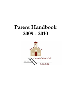Parent Handbook 2009 - 2010