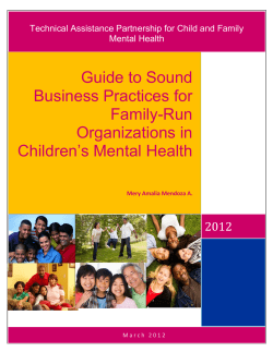 Guide to Sound Business Practices for Family-Run Organizations in