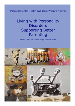 Living with Personality Disorders Supporting Better Parenting