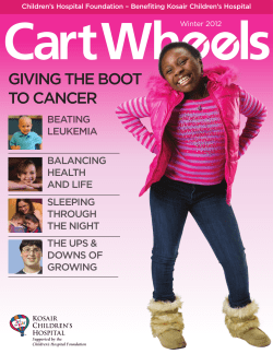 CartWh    ls GivinG tHe Boot to CanCer Beating