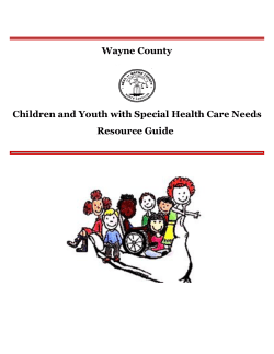 Wayne County Children and Youth with Special Health Care Needs Resource Guide