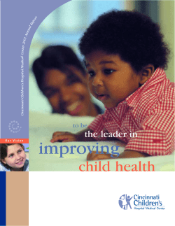 improving child health the leader in to be