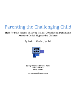 Parenting the Challenging Child