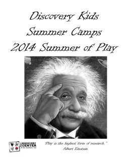 Discovery Kids Summer Camps 2014 Summer of Play