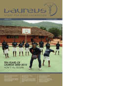 TEN YEARS OF LAUREUS 2000-2010 HOW IT ALL BEGAN