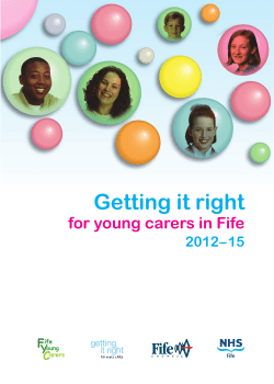 Getting it right for young carers in Fife 2012–15