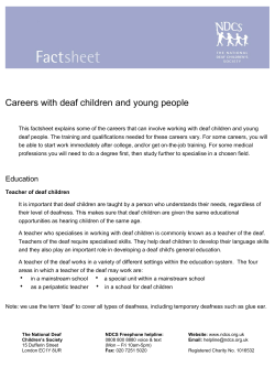 Careers with deaf children and young people