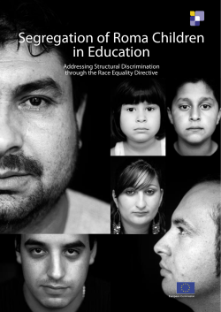 Segregation of Roma Children in Education Addressing Structural Discrimination