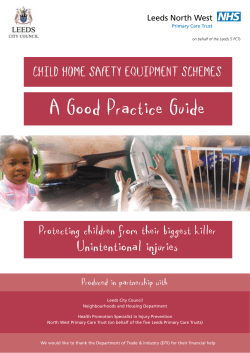 A Good Practice Guide Unintentional injuries CHILD HOME SAFETY EQUIPMENT SCHEMES