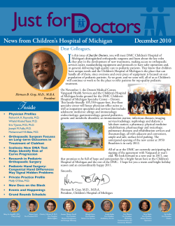 I News from Children’s Hospital of Michigan December 2010