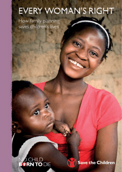 every woman’s right how family planning saves children’s lives