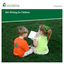 MA Writing for Children Postgraduate