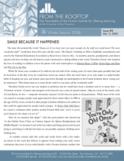 FROM THE ROOFTOP Winter Session 2008 sMILE BECAUsE IT HAPPENED