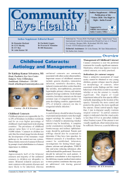 Management of Childhood Cataract