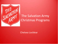 The Salvation Army Christmas Programs Chelsea Locklear