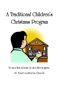 A Traditional Children’s Christmas Program