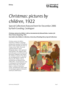 Christmas: pictures by children Special Collections featured item for December 2006