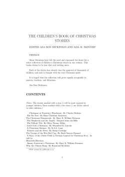 THE CHILDREN’S BOOK OF CHRISTMAS STORIES