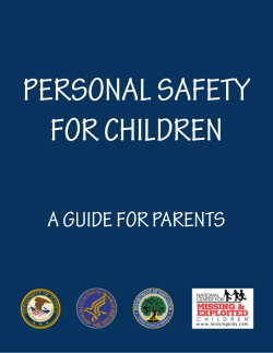 PERSONAL SAFETY FOR CHILDREN A GUIDE FOR PARENTS