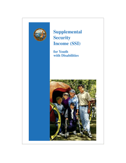 Supplemental Security Income (SSI) for Youth