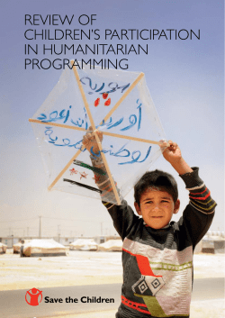Review of ChildRen’s PaRtiCiPation in humanitaRian PRogRamming