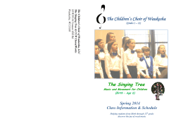 The Children’s Choir of Waukesha  The Singing Tree Spring 2014