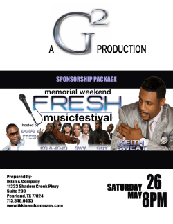 production A sponsorship package