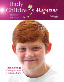 Diabetes: Caring for Kids, Finding a Cure Fall Issue