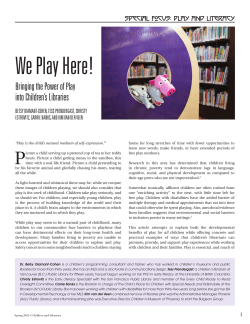 We Play Here! Bringing the Power of Play into Children’s Libraries
