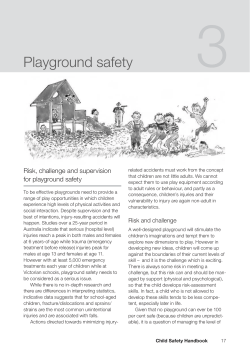 3 Playground safety Risk, challenge and supervision for playground safety