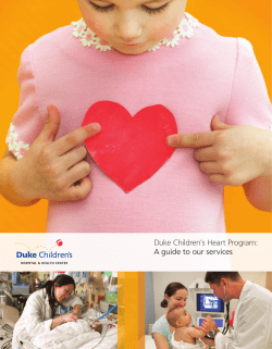Duke Children’s Heart Program: A guide to our services