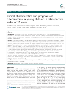 Clinical characteristics and prognosis of osteosarcoma in young children: a retrospective