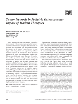 Tumor Necrosis in Pediatric Osteosarcoma: Impact of Modern Therapies