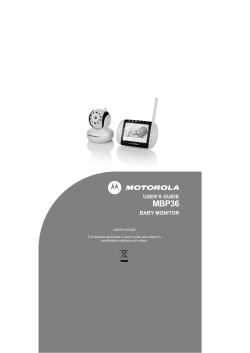 MBP36 USER’S GUIDE BABY MONITOR