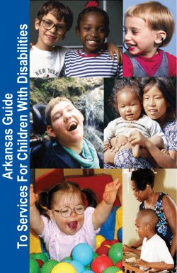 Arkansas Guide To Services For Children With Disabilities