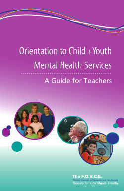 Orientation to Child Youth Mental Health Services +