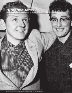 “Not Fade Away”: The Geographic Dimensions of Buddy Holly’s Meteoric Career