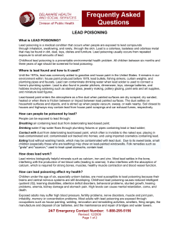 LEAD POISONING  What is LEAD POISONING?