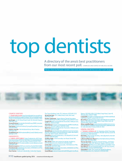 top dentists A directory of the area’s best practitioners