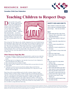 D Teaching Children to Respect Dogs #49 SAFETY DOS AND DON’TS