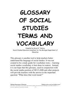 GLOSSARY OF SOCIAL STUDIES TERMS AND