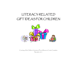 LITERACY-RELATED GIFT IDEAS FOR CHILDREN