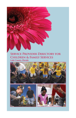 Service Provider Directory for Children &amp; Family Services Lake County, Florida