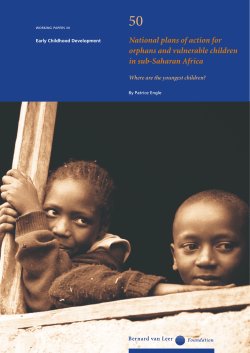 50 National plans of action for orphans and vulnerable children in sub-Saharan Africa