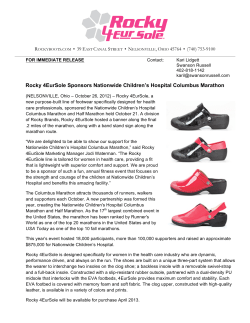 Rocky 4EurSole Sponsors Nationwide Children’s Hospital Columbus Marathon  R .